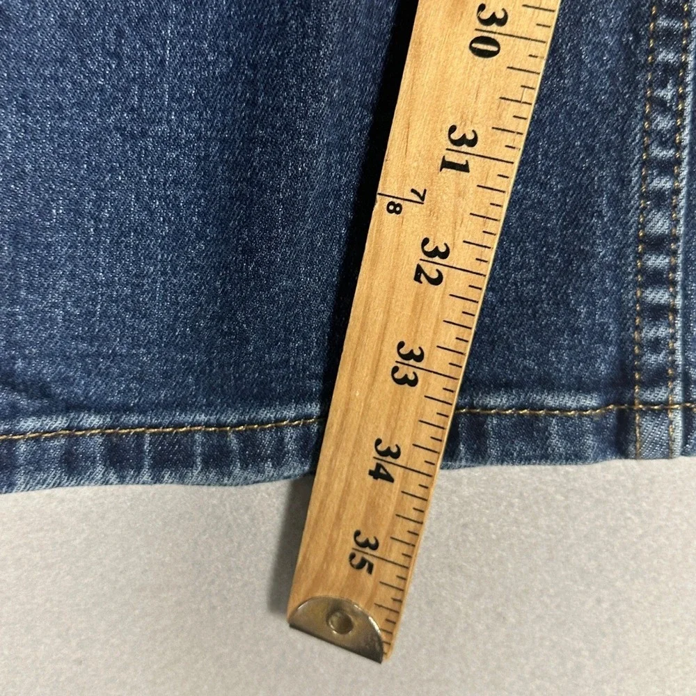 Levis 505 Jeans Mens 34X34 Blue Regular Fit Straight Leg Distressed 5-Pocket EUC